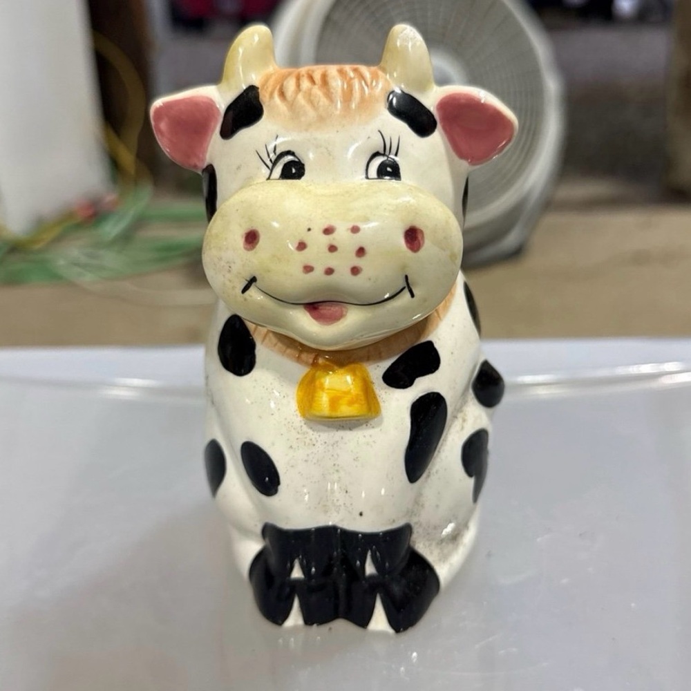 Vintage Cow Sugar Bowl By Houston Harvest